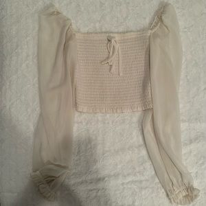 WORN ONCE WILFRED PUFF SLEEVE BLOUSE